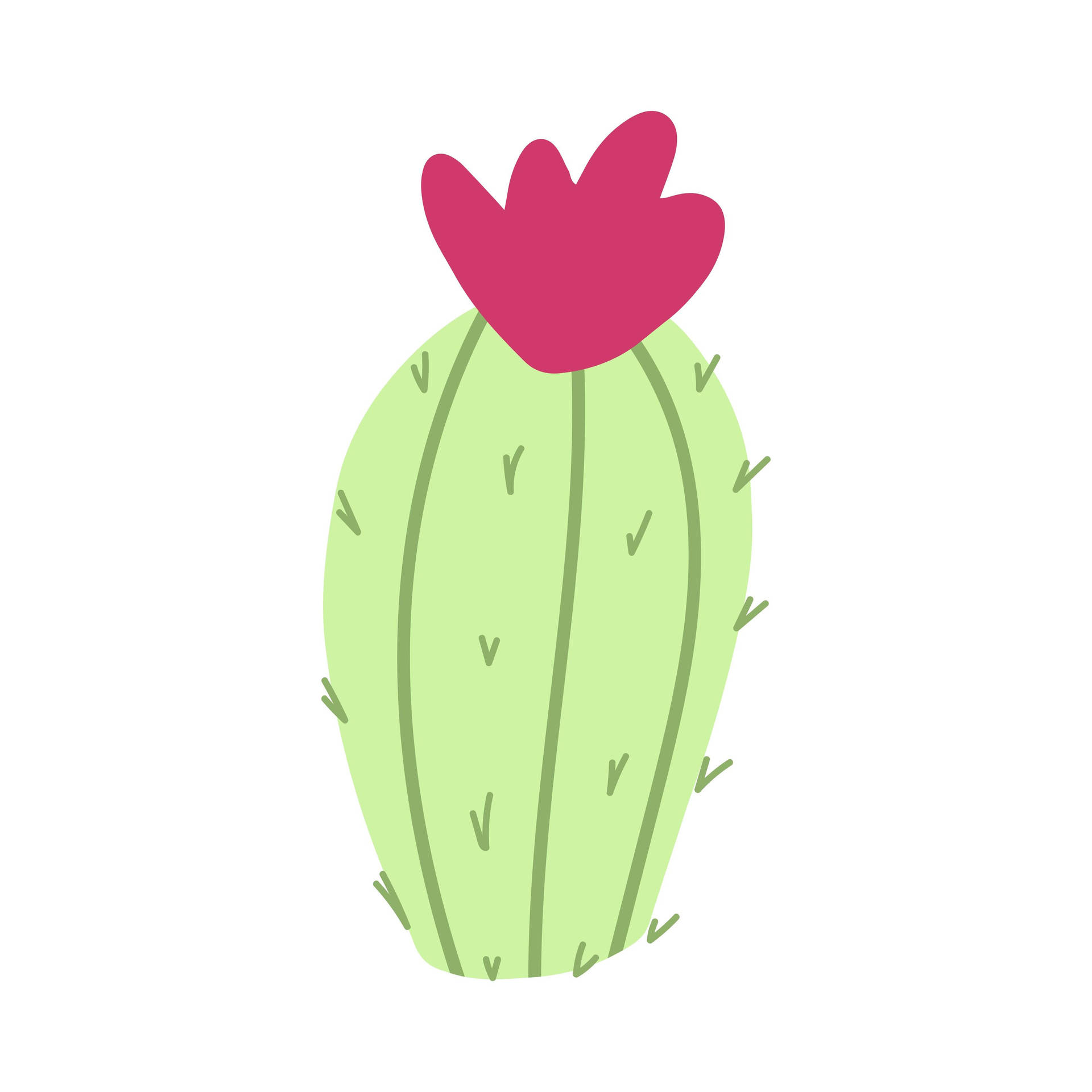 Artegráfico De Cactus De Nopal Espinoso. Fondo de pantalla