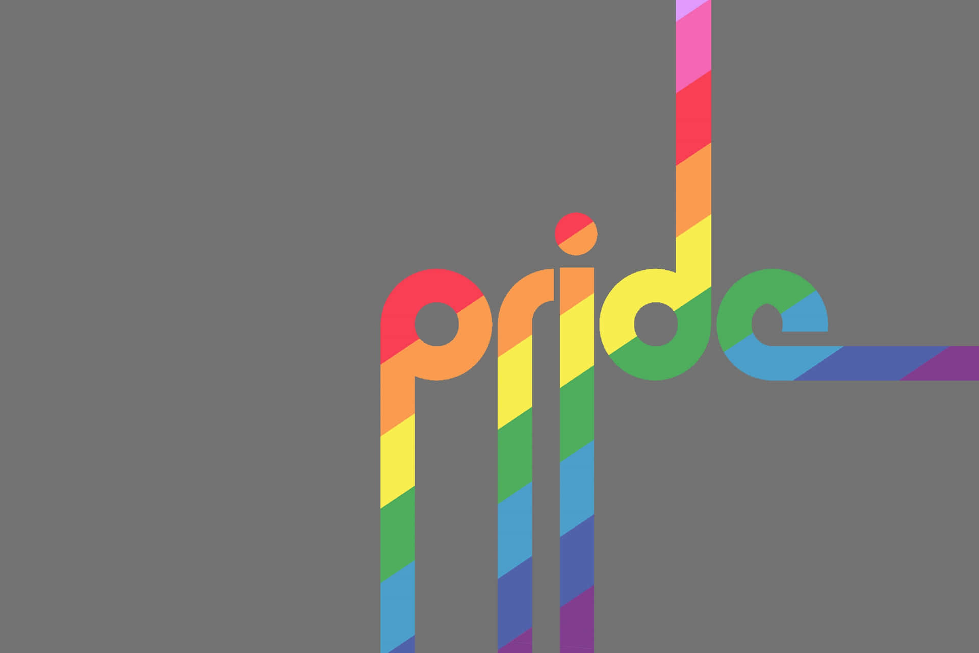 Pride - A Rainbow Colored Logo