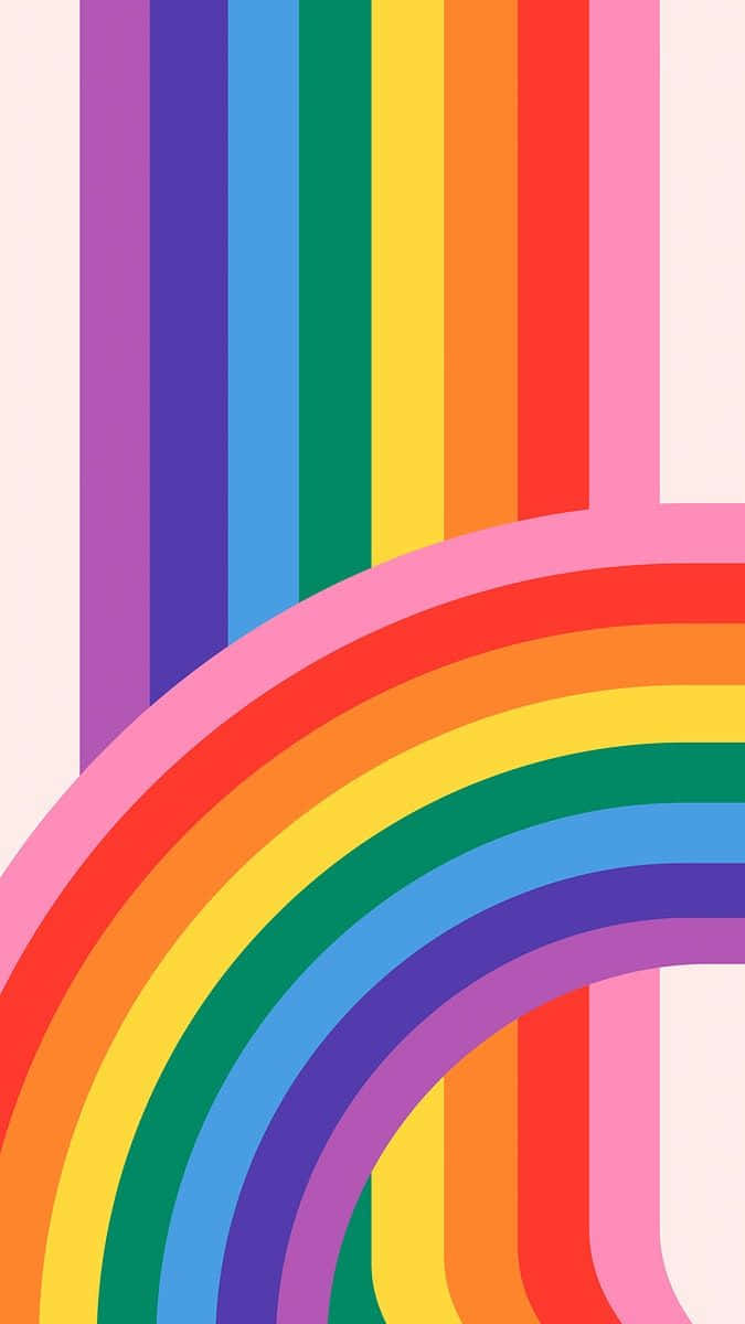 Rainbow - Shaped Poster With A Rainbow On It