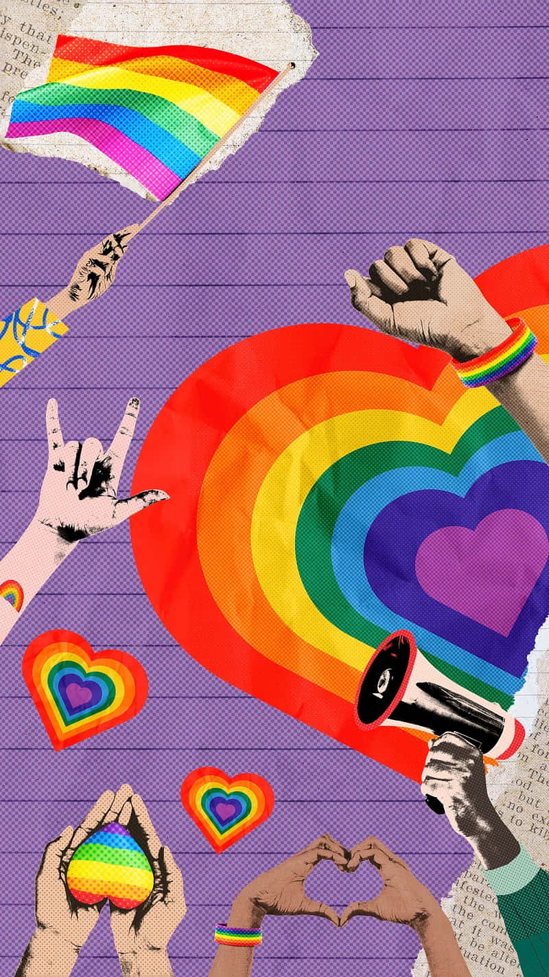 Download Pride Celebration Collage Artwork Wallpaper | Wallpapers.com