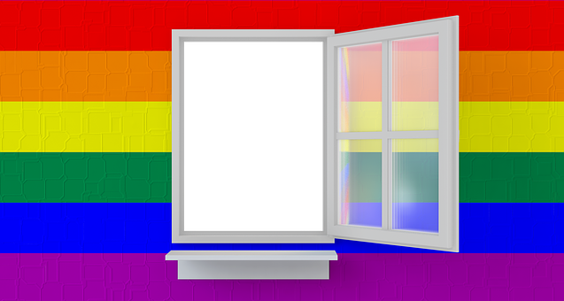 Pride Colored Backgroundwith Open Window PNG