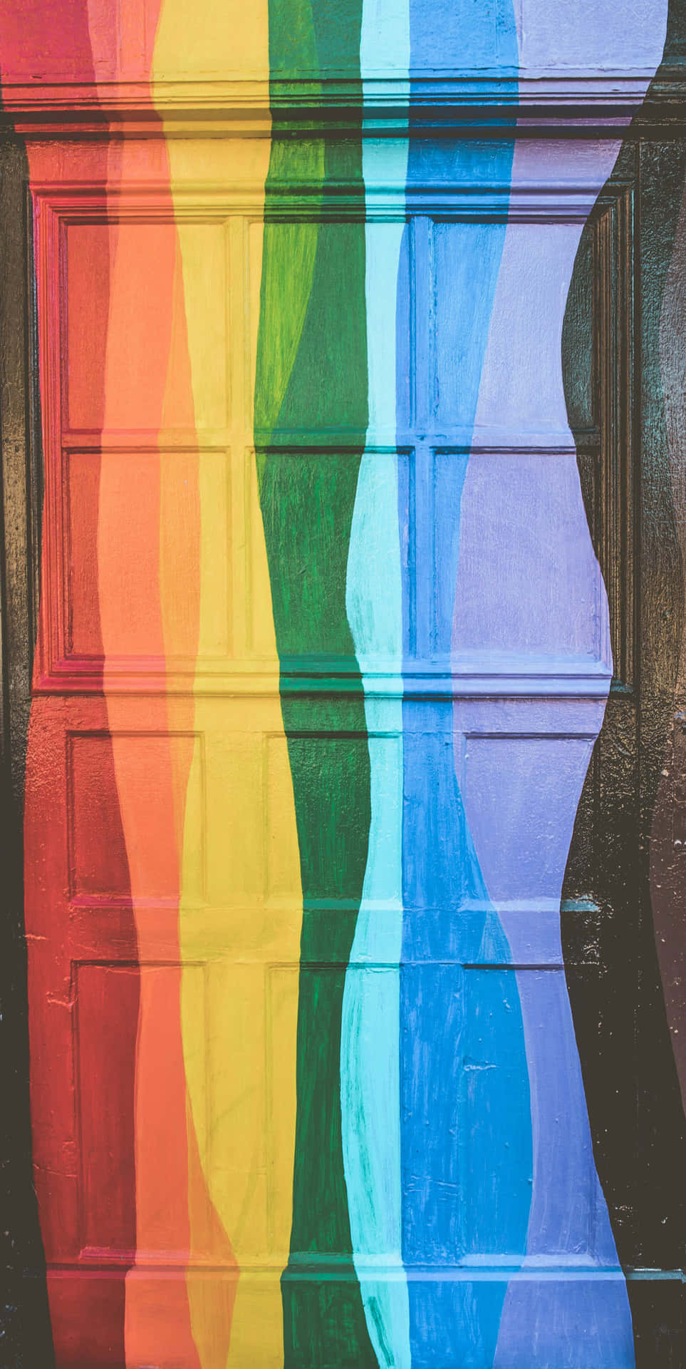 Pride Colored Doorway Wallpaper