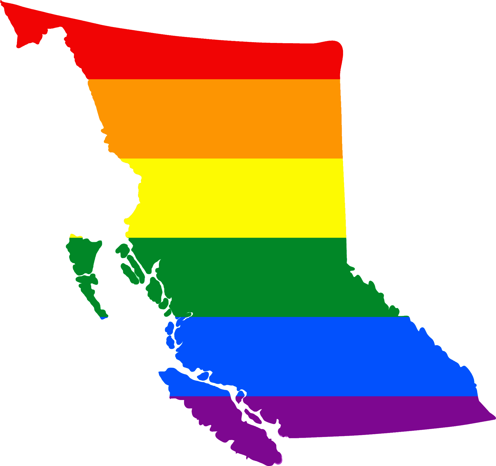 Pride Colored Georgia Map PNG