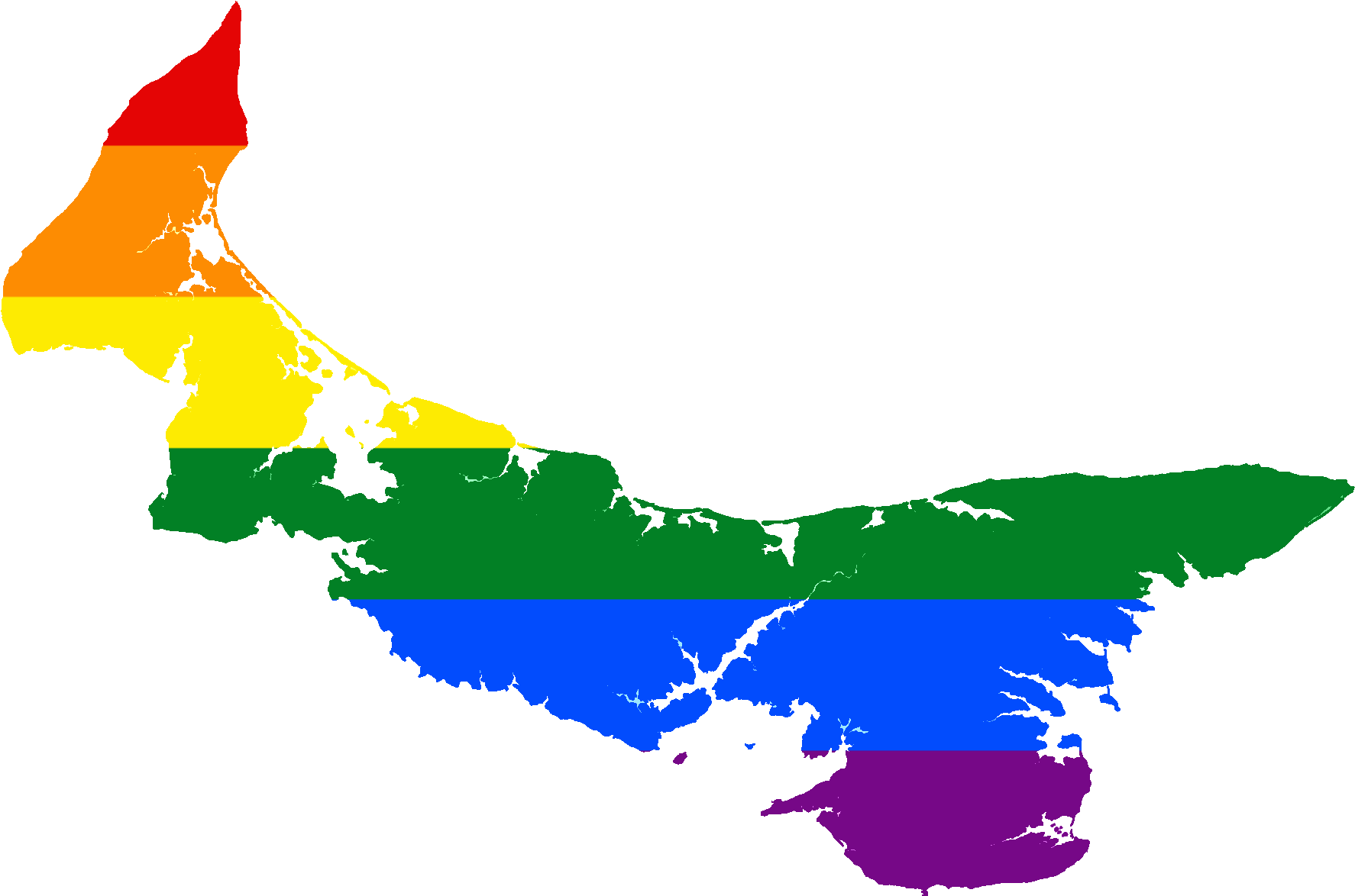 Pride Colored Mapof Ontario PNG