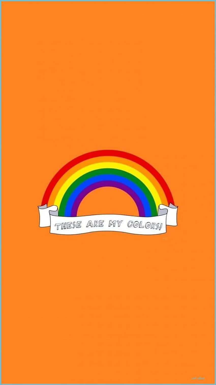 Rainbow In Orange Pride Desktop Wallpaper