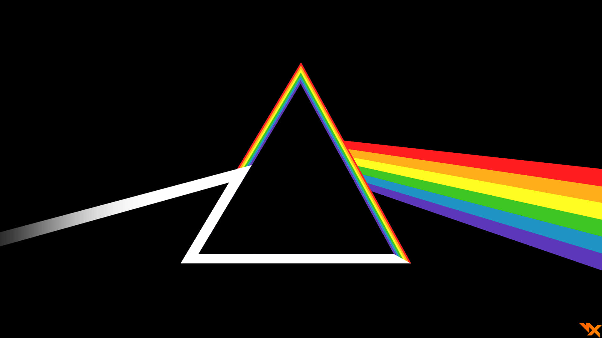 Triangle With Rainbow Lines Pride Desktop Wallpaper