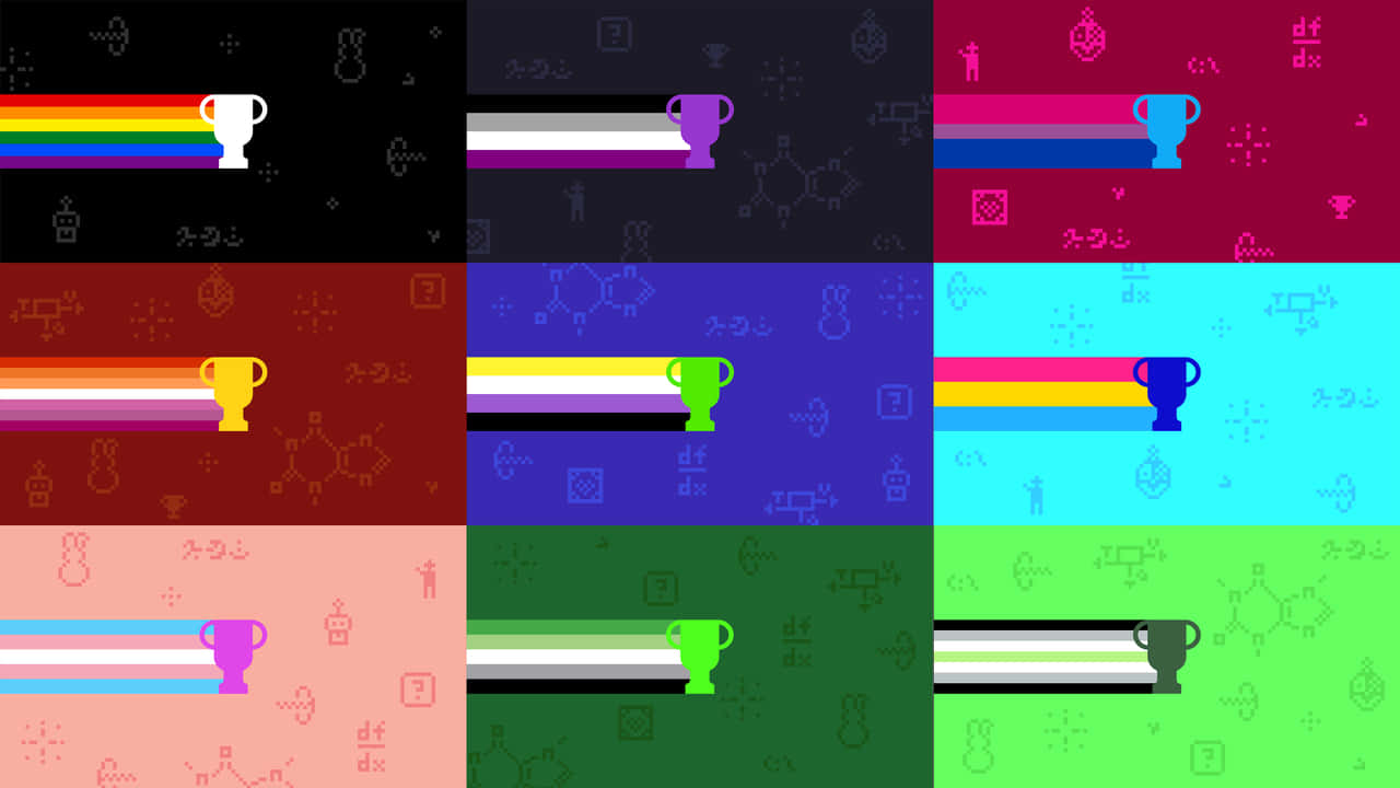 Rainbows With Trophy Logo Pride Desktop Wallpaper