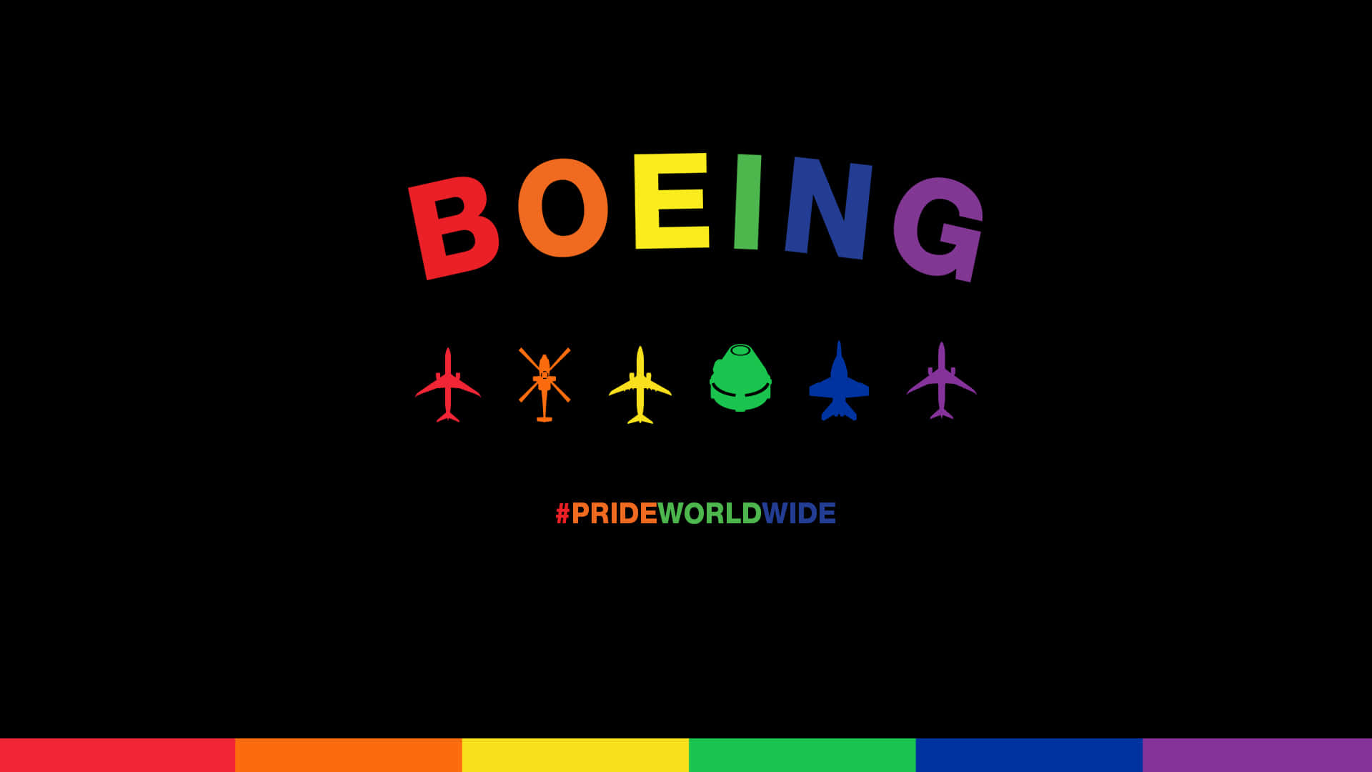 Boeing World Tour Pride Desktop Wallpaper