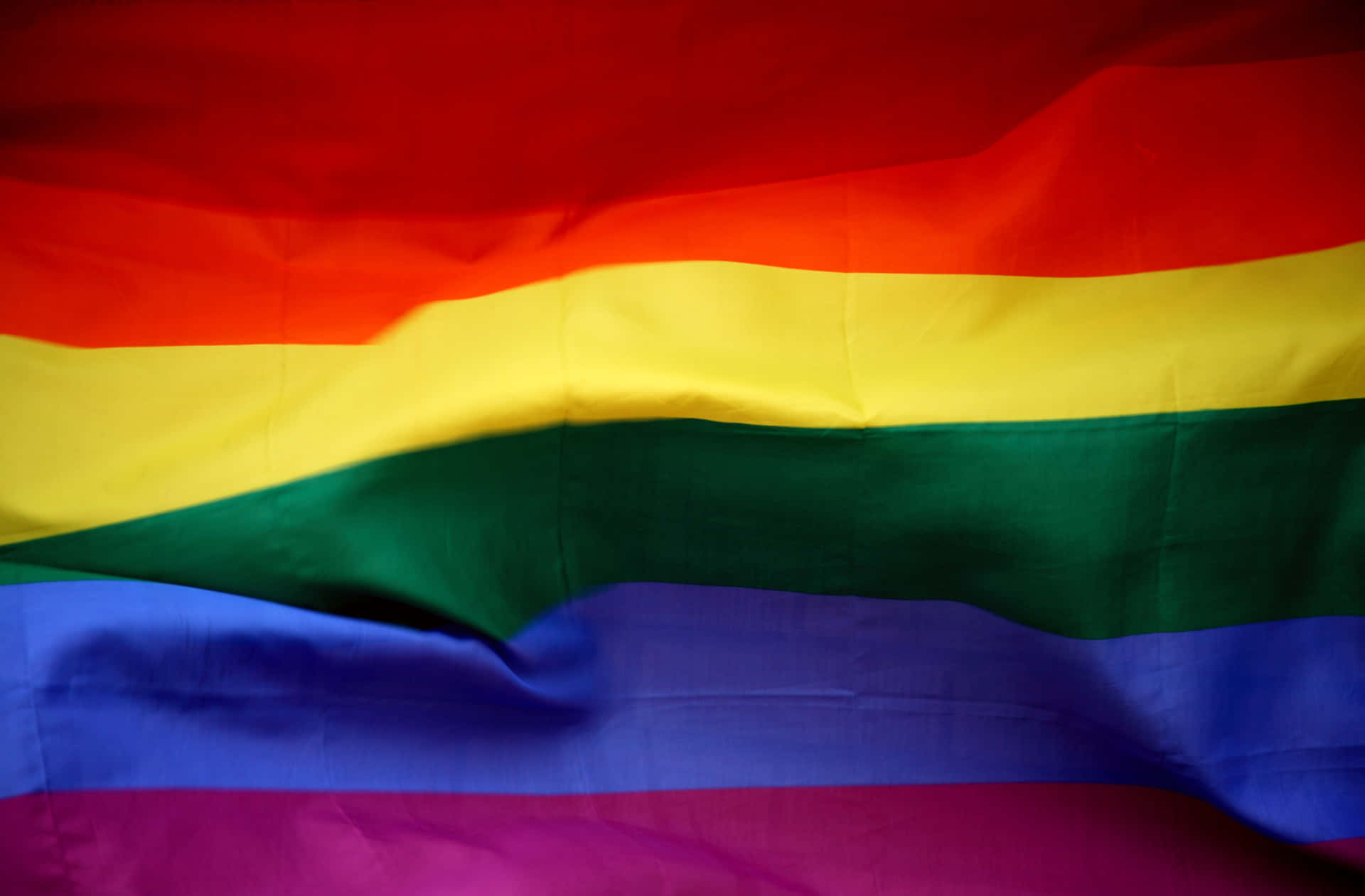 Wavy Rainbow Flag Pride Desktop Wallpaper