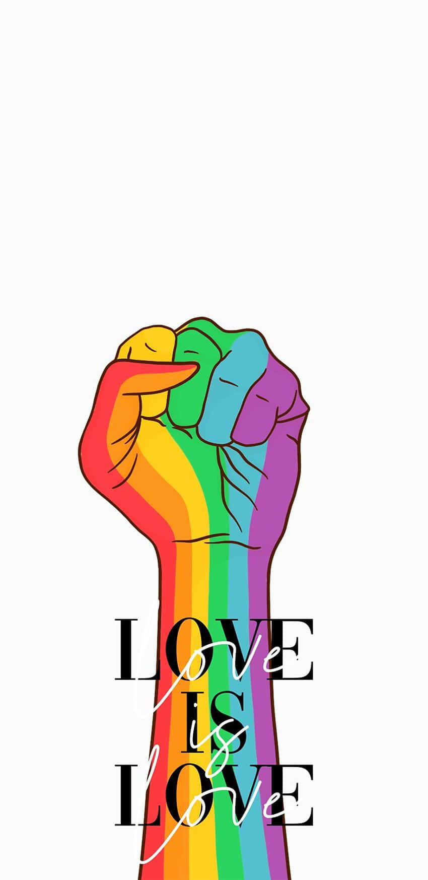 Pride Fist Love Is Love Artwork Wallpaper