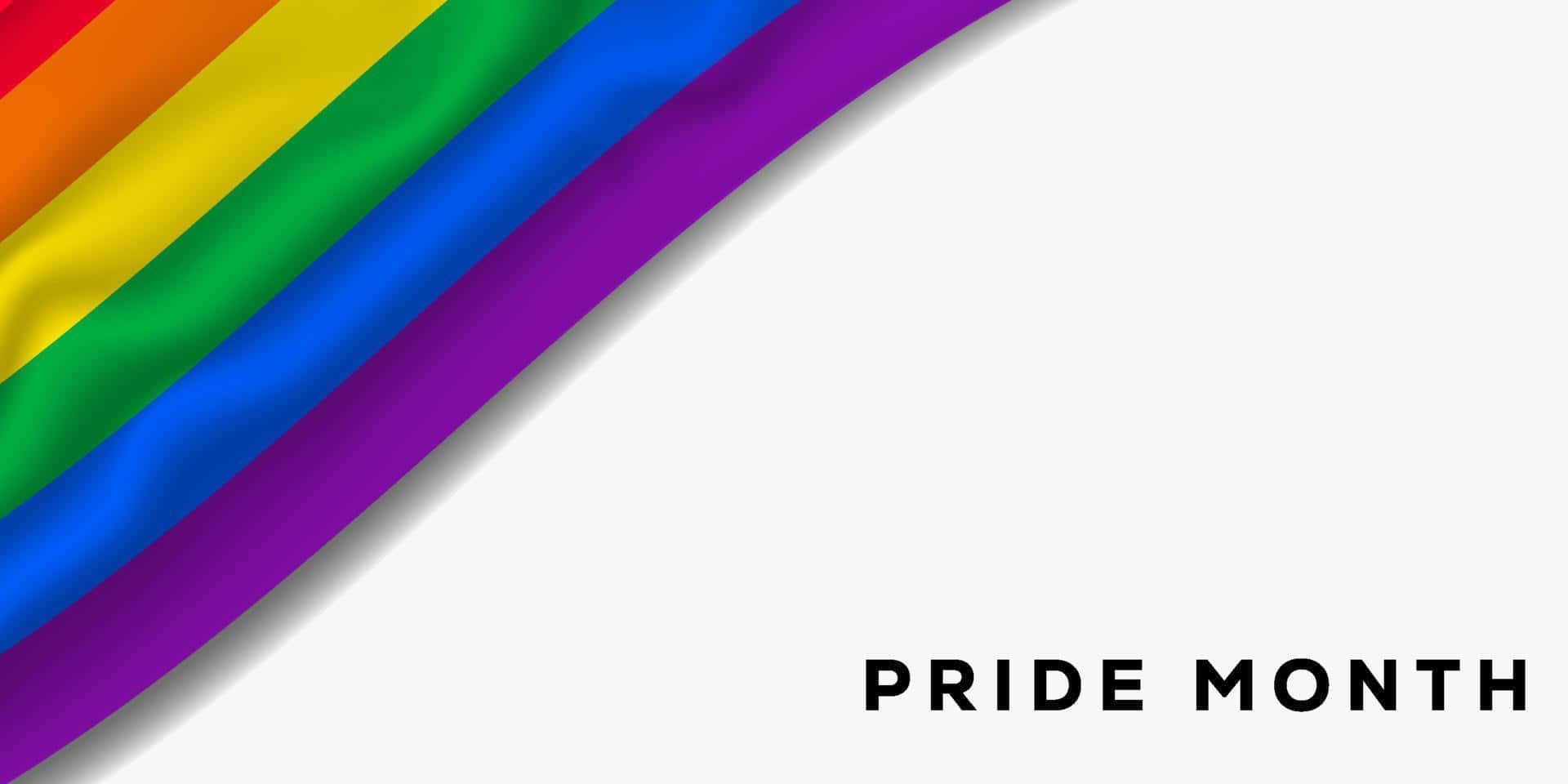 Einsymbol Für Akzeptanz Und Inklusion, Diese Farbenfrohe Regenbogen-pride-flagge Weht Im Wind Der Gleichberechtigung Und Liebe.