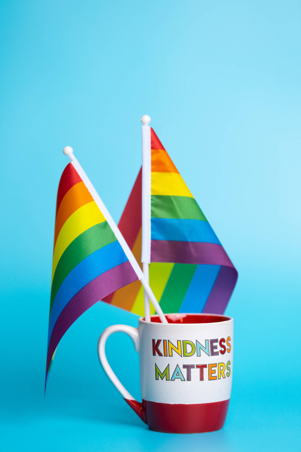 Pride Flag Kindness Matters Wallpaper