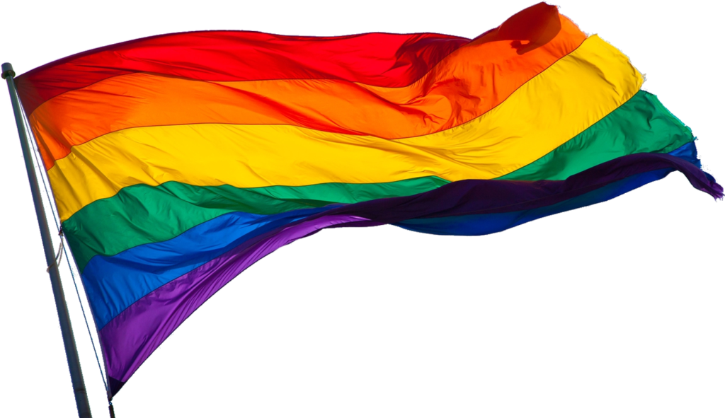 Pride Flag Wavingin Breeze PNG