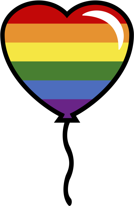 Pride Heart Balloon Graphic PNG