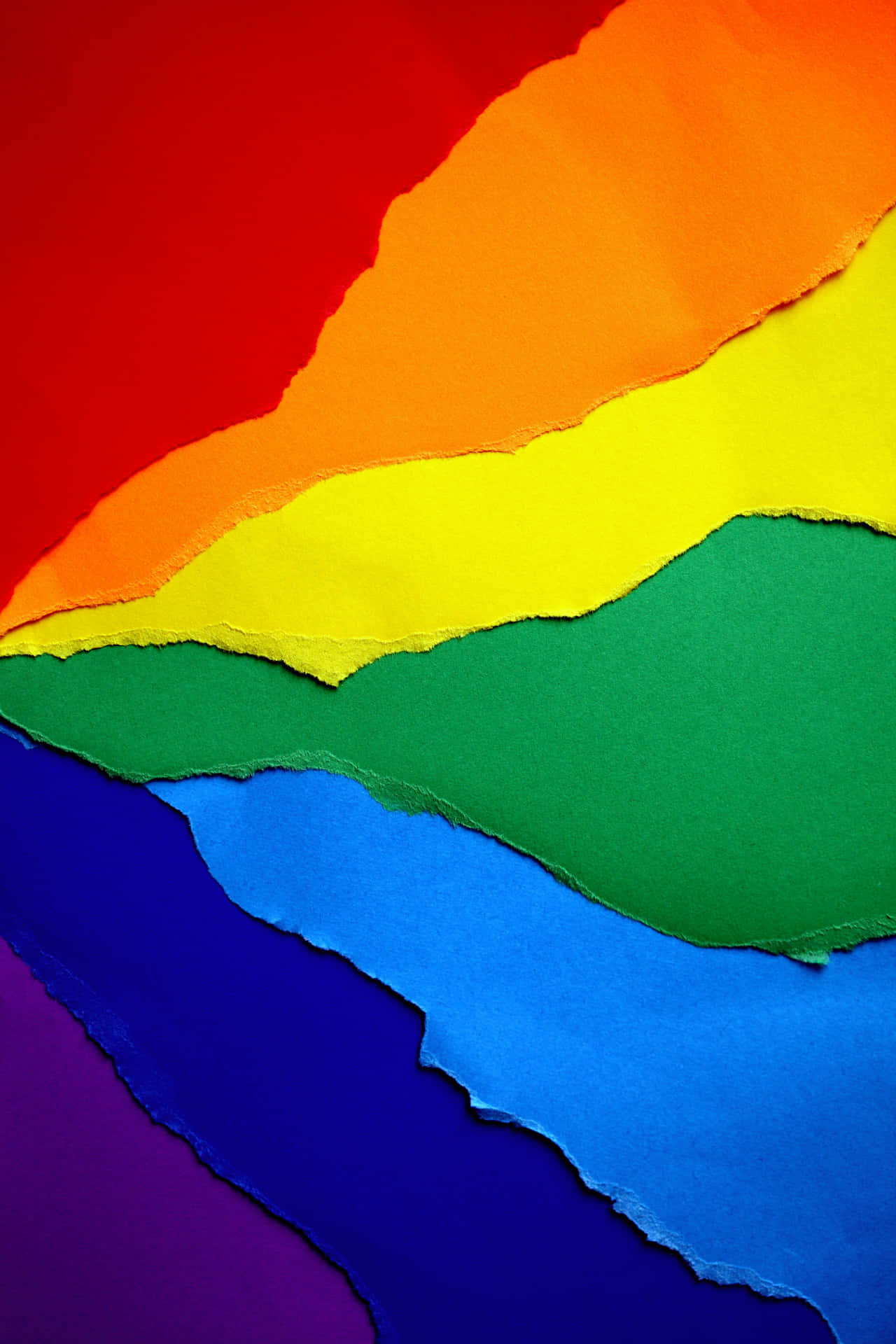 Pride Month Rainbow Paper Art Wallpaper