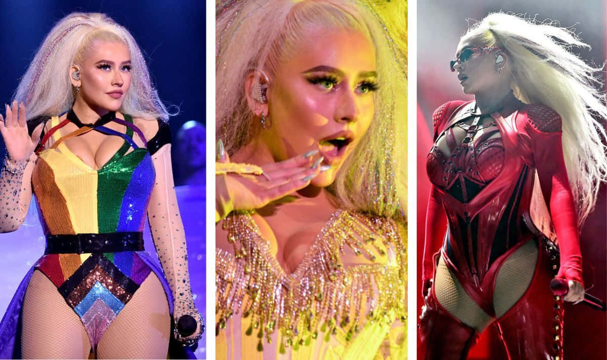 Christina Aguilera bærer Pride Outfit Billede Tapet
