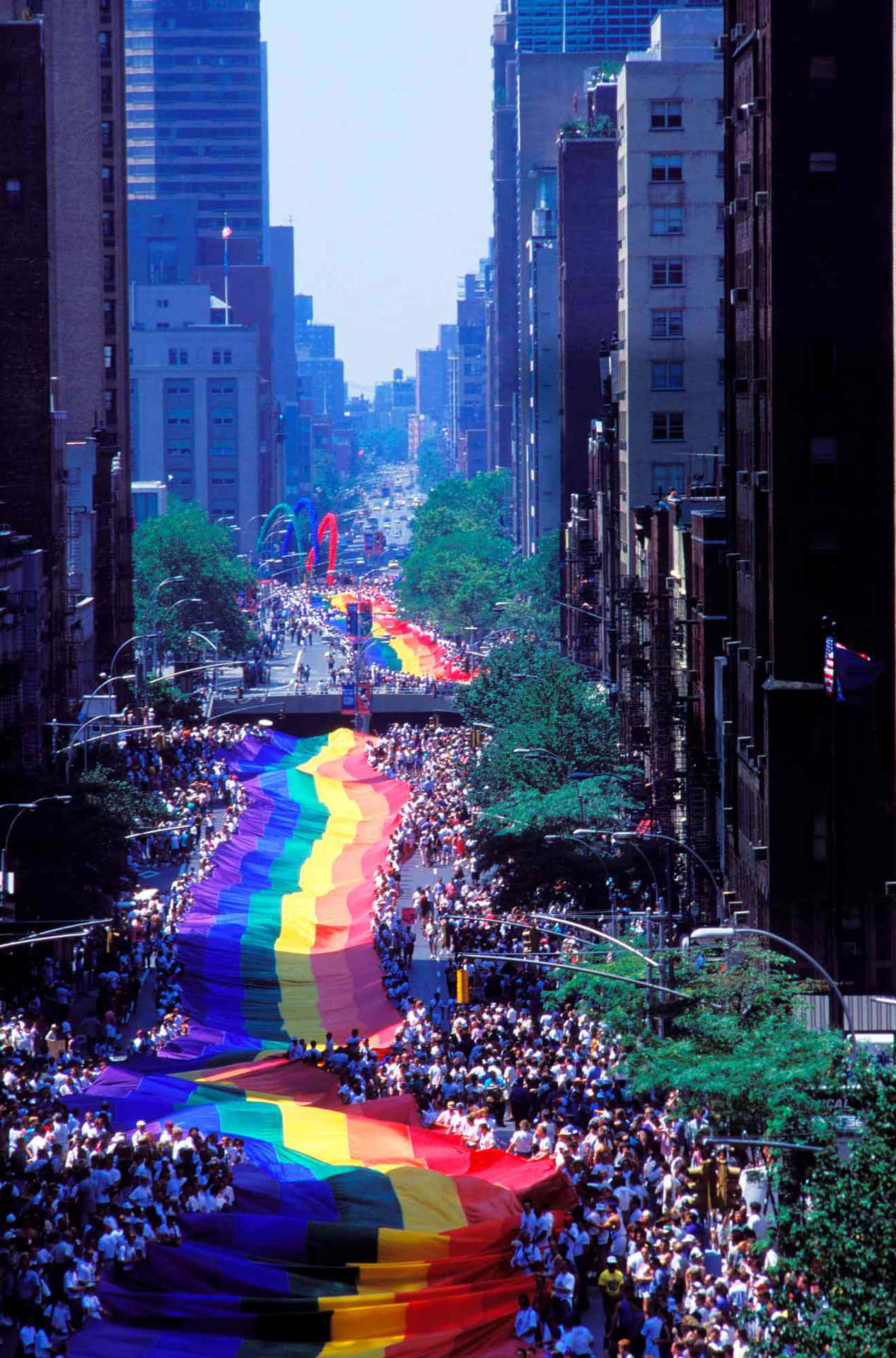 Prideflag-straßenbild