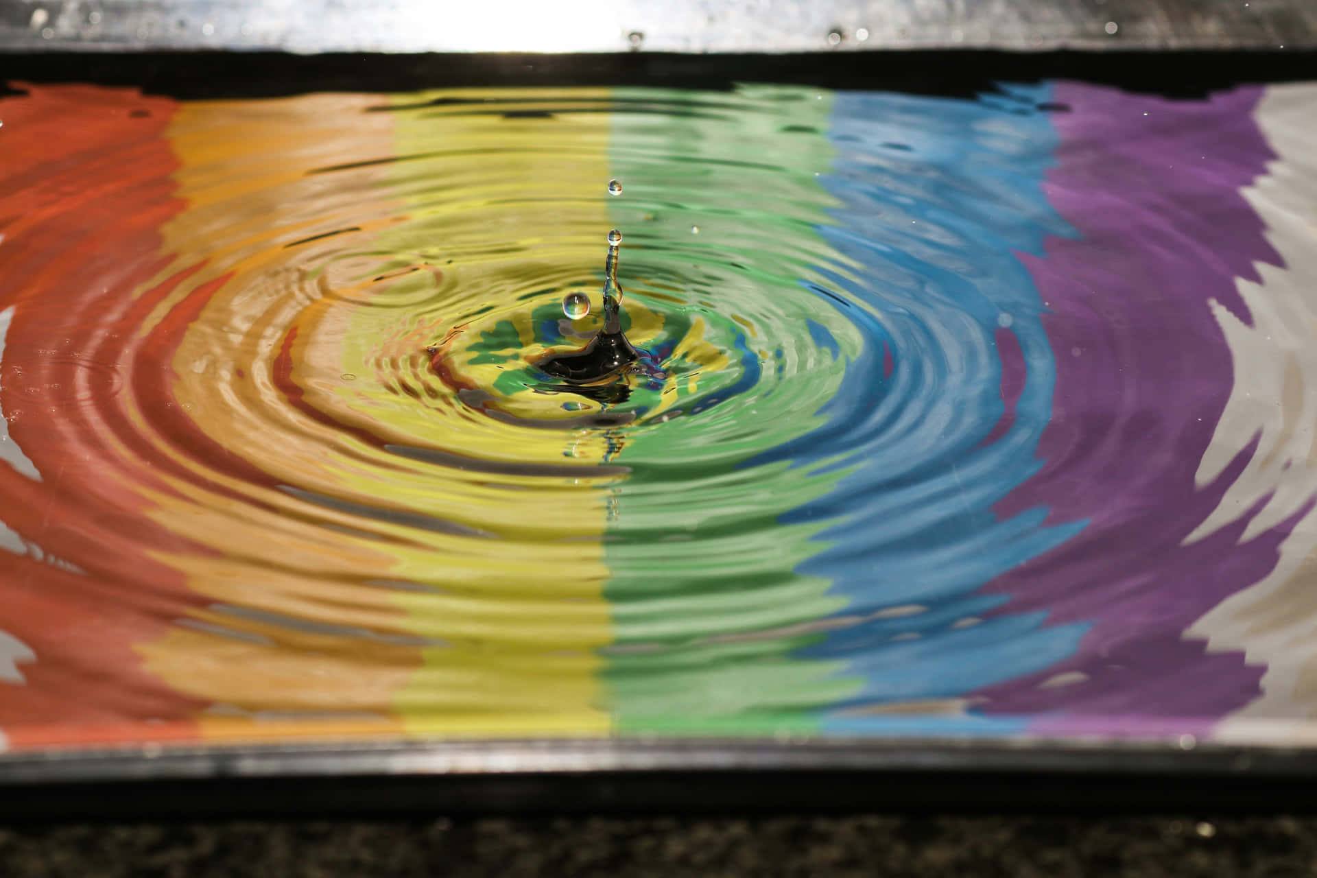 Pride Rainbow Water Ripple.jpg Wallpaper
