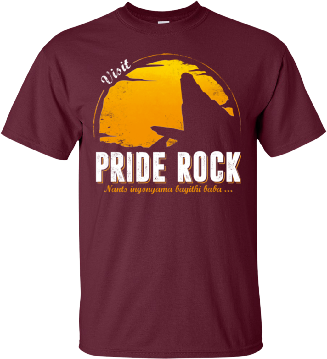 Pride Rock Themed T Shirt Design PNG