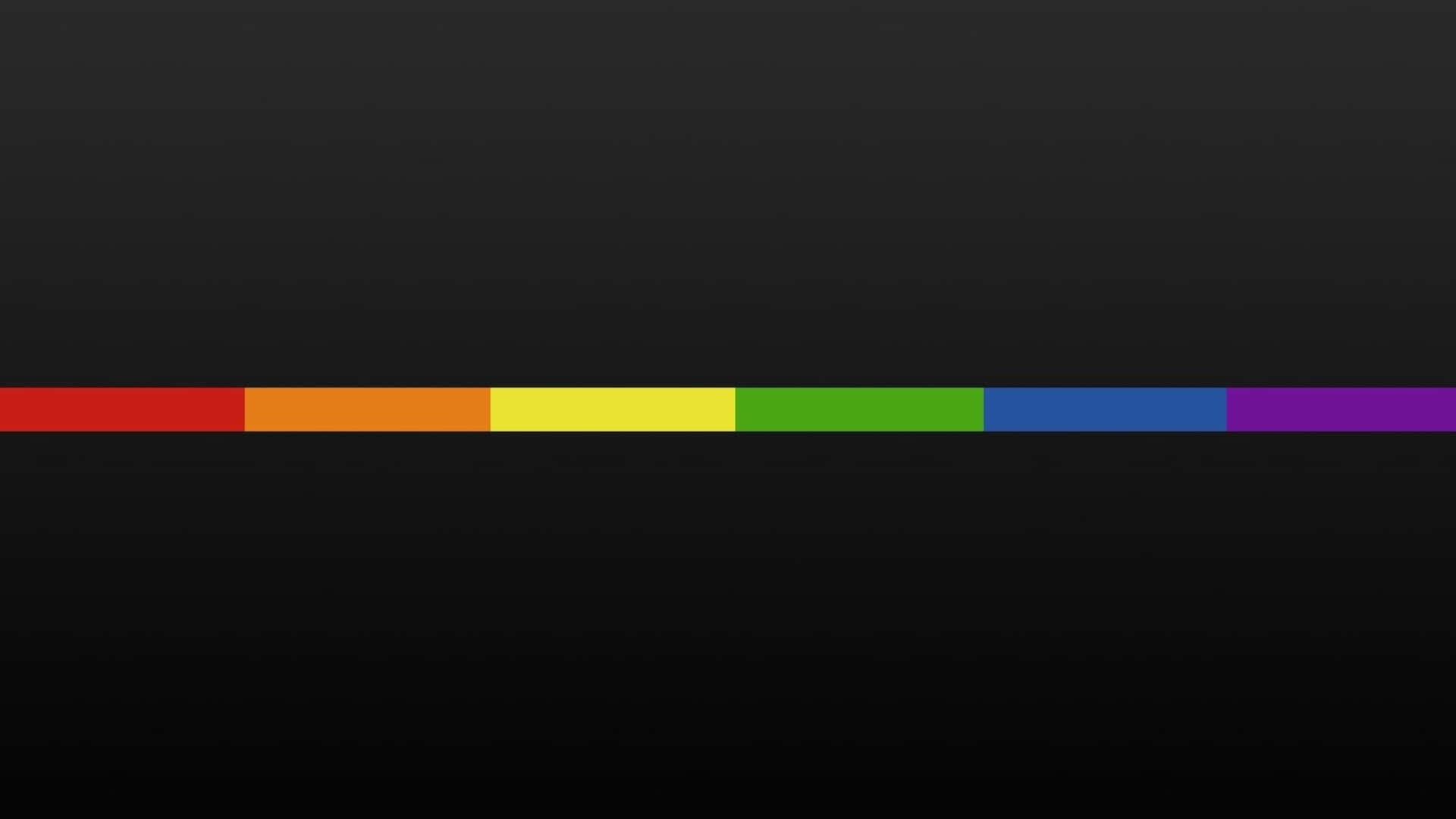 Rainbow Color Line On A Black Background
