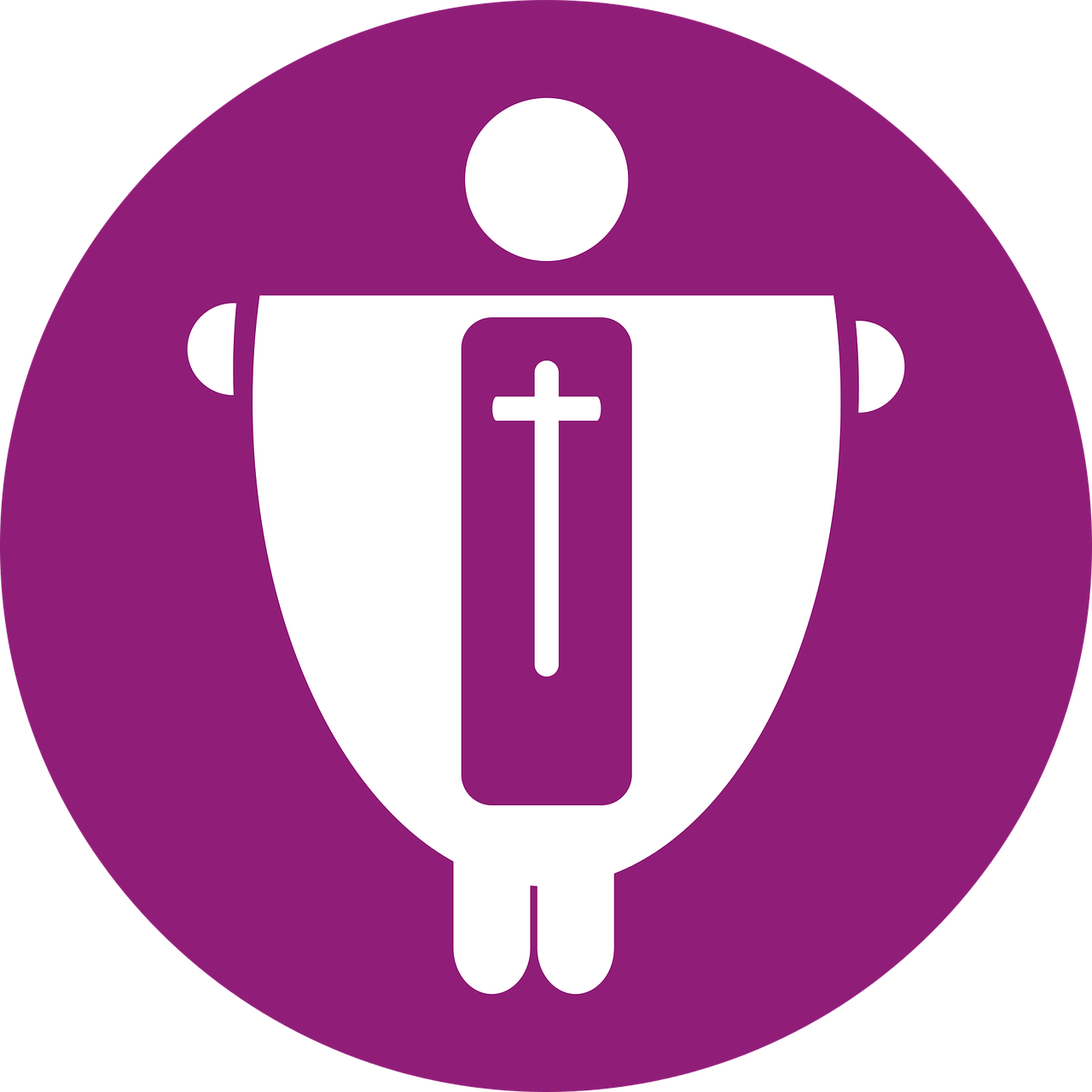 Priest Icon Purple Background PNG