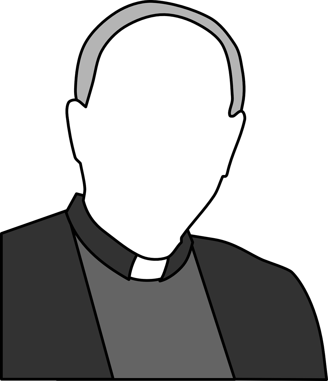 Priest Silhouette Vector PNG