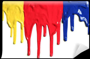 Primary Color Paint Drips PNG