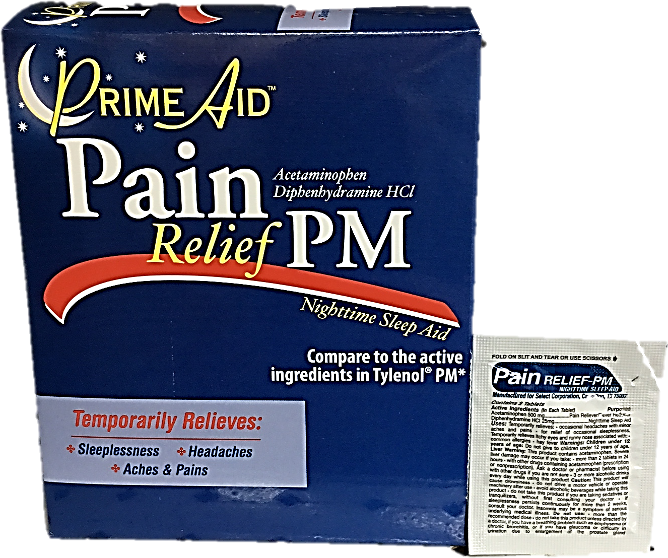 Prime Aid Pain Relief P M Box PNG