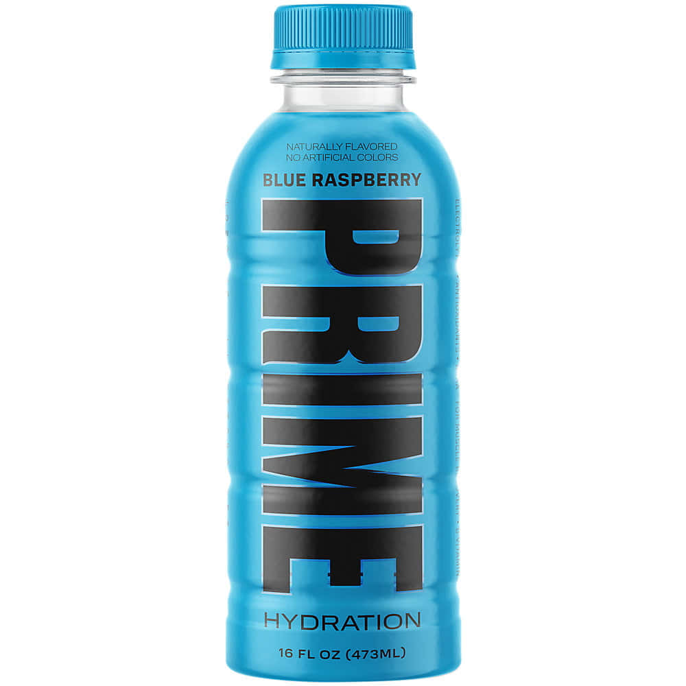 Prime Blue Raspberry Hydration Drink Bottle Wallpaper