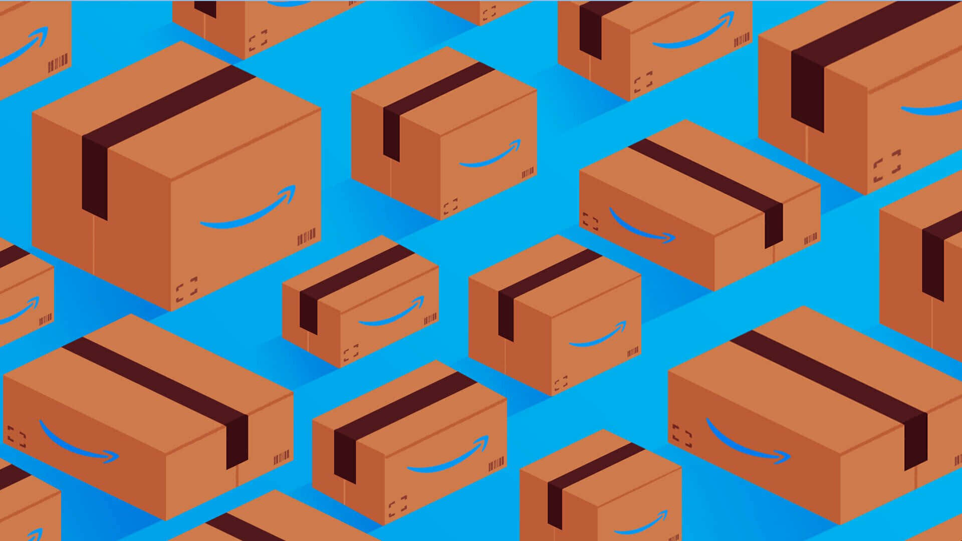 Prime Day Delivery Boxes Pattern Wallpaper