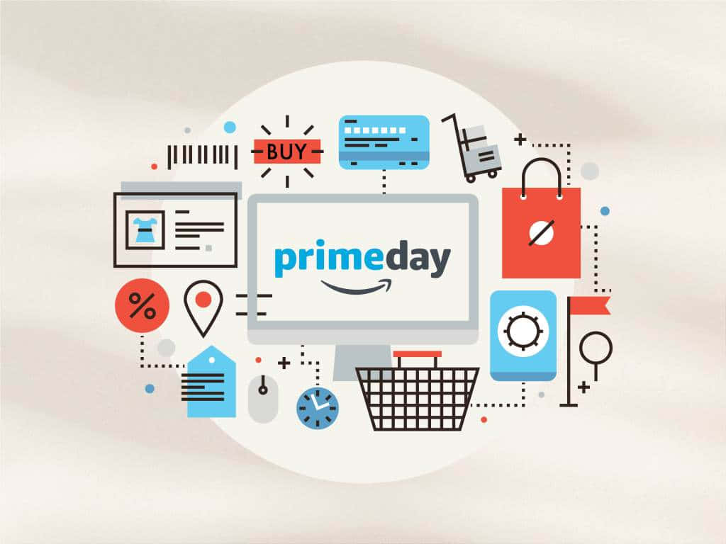 Prime Day Shopping Event Illustration Wallpaper