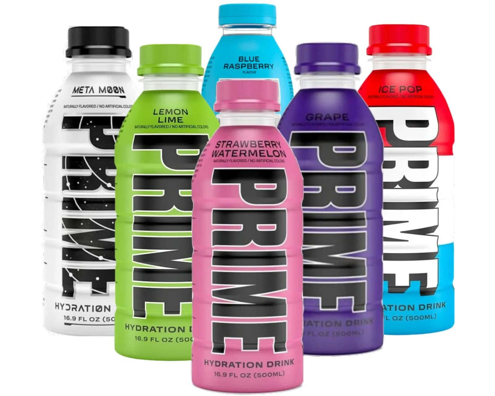 Prime Hydration Drink Flavors Lineup Wallpaper