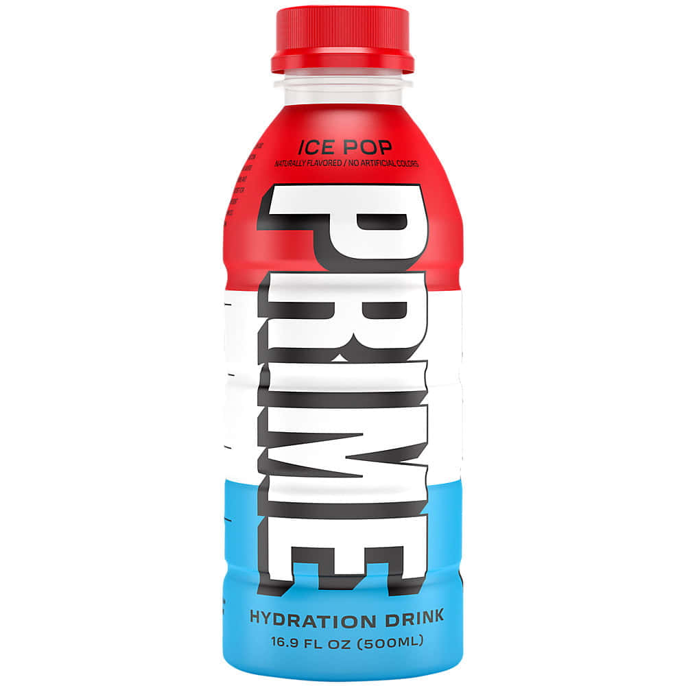 Prime Hydration Drink Ice Pop Flavor Bottle Wallpaper