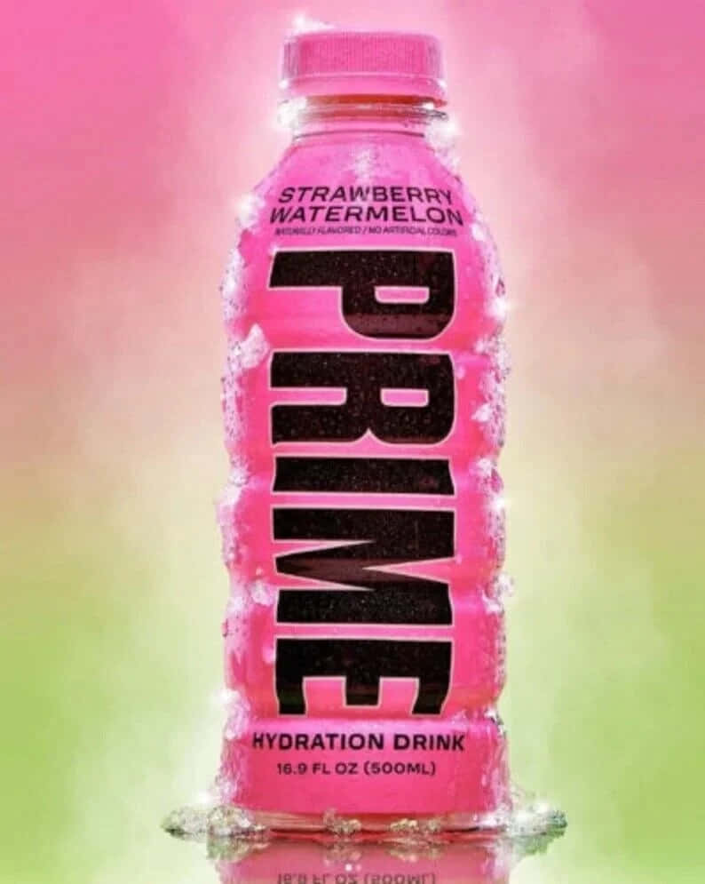 Prime Strawberry Watermelon Hydration Drink Bottle Wallpaper