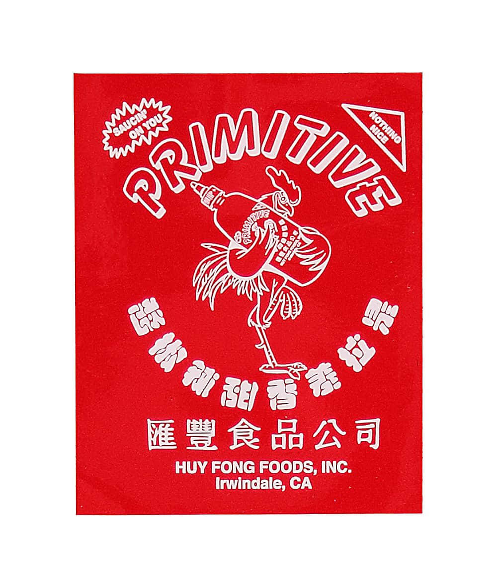 A Red Package With The Word Primitive On It Wallpaper