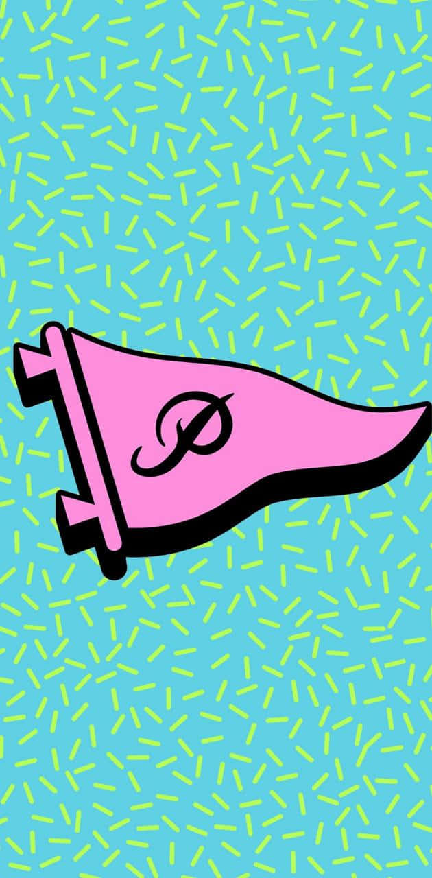 A Pink Flag With The Letter D On It Wallpaper