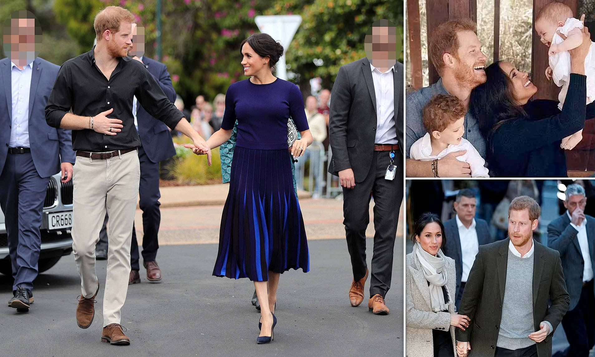 Collagedi Prince Harry In Momenti Felici Sfondo