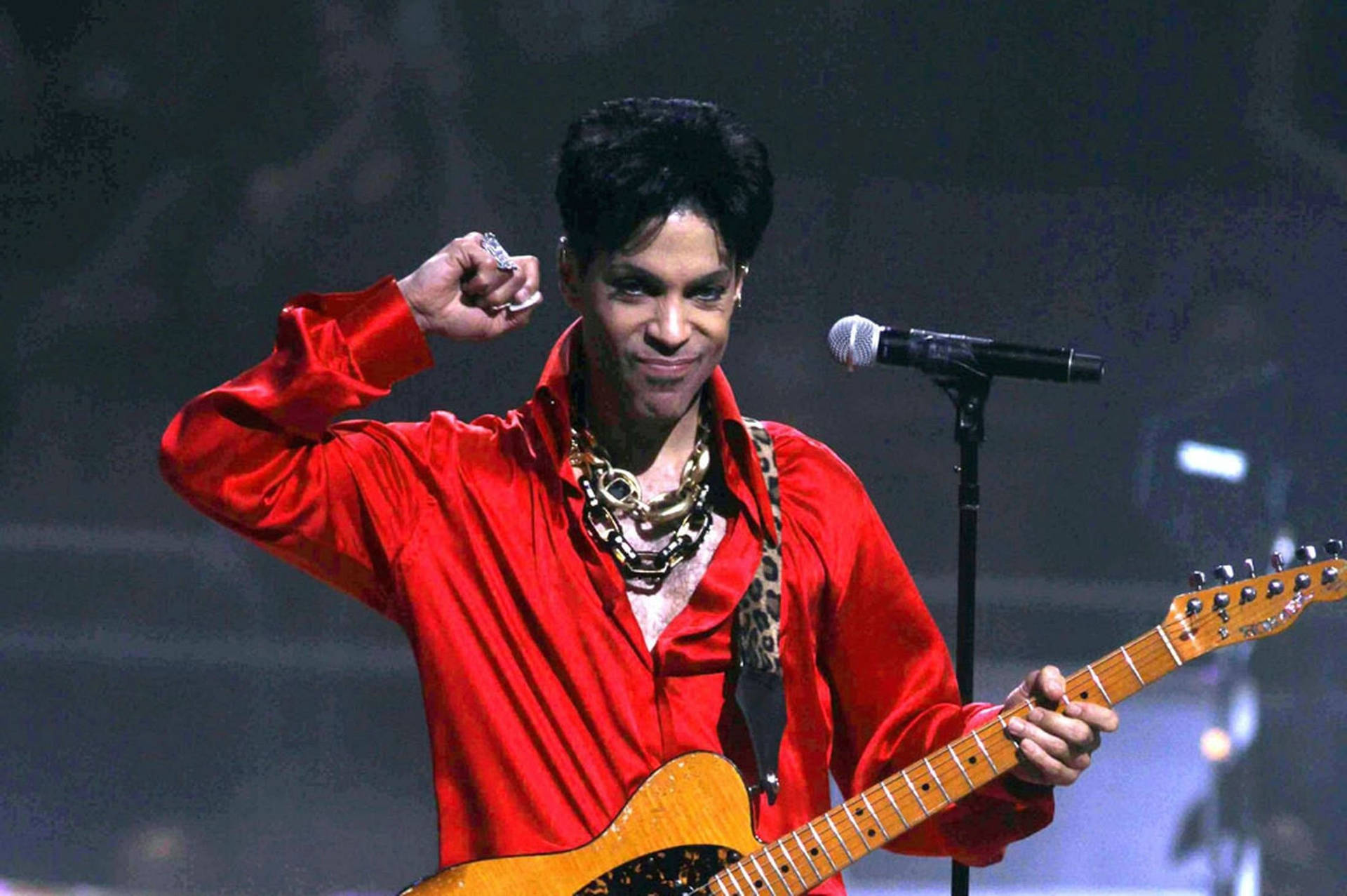 Prince In Red At Concert