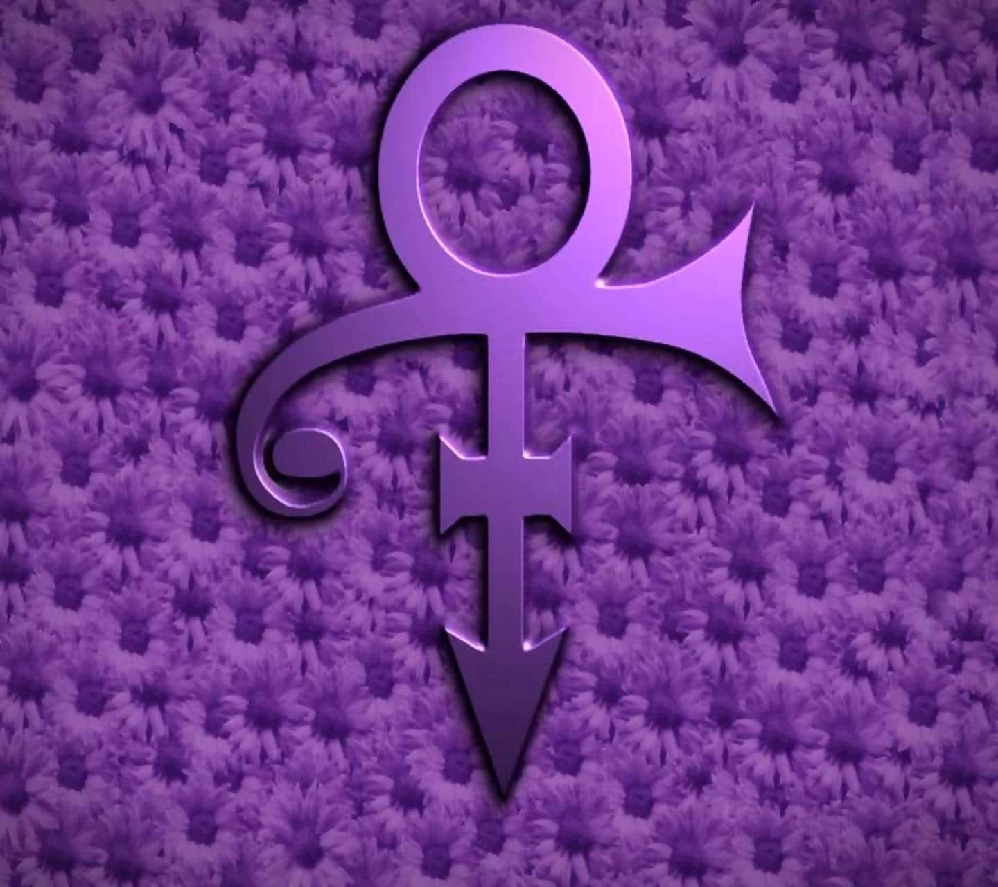 Prince Symbol Purple Flower Aesthetic Wallpaper