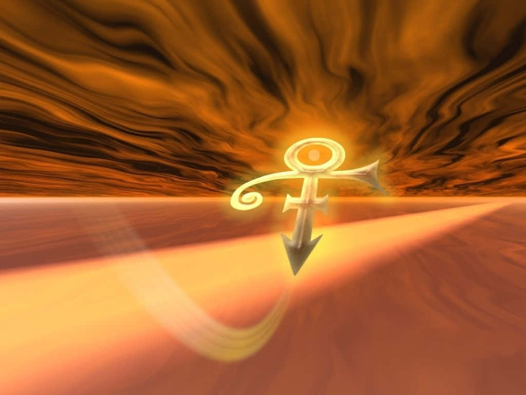 Prince Symbol With Glowing Gold Effect Wallpaper