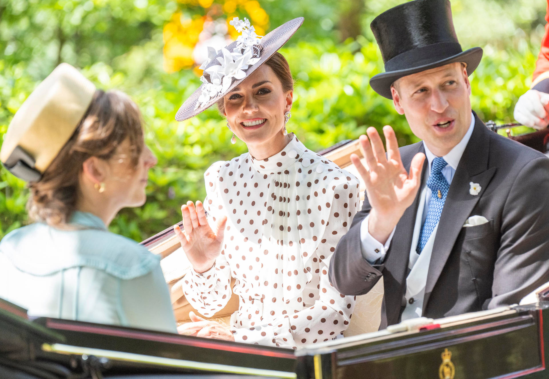 Prince William And Kate Wearing Hats Wallpaper