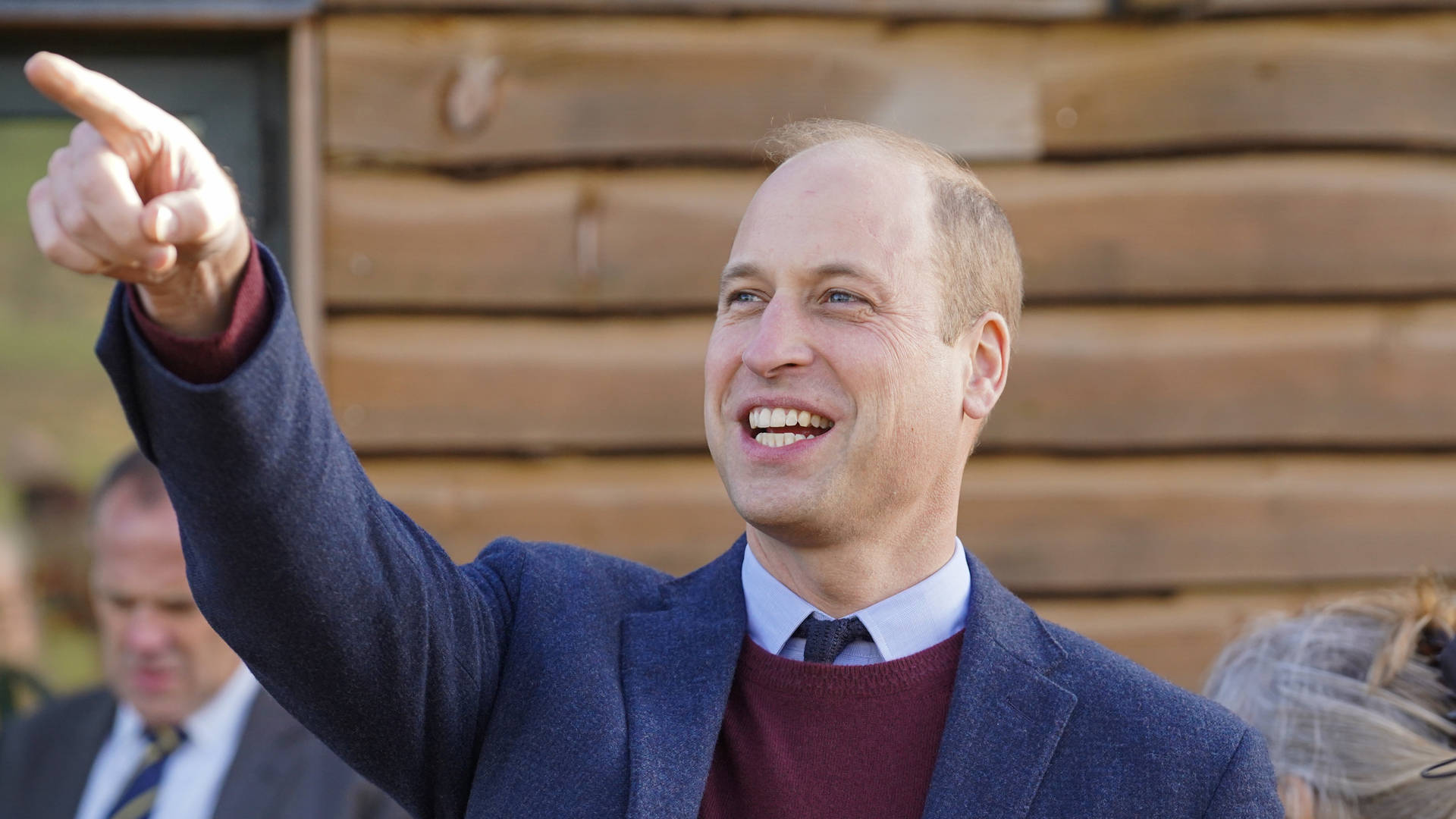 Prince William Pointing And Smiling Wallpaper