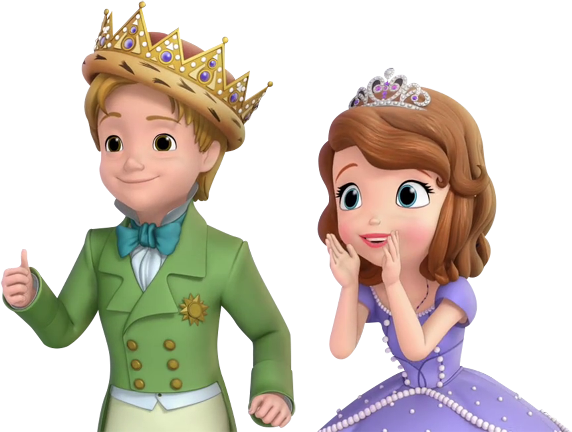 Princeand Princess Cartoon Characters PNG