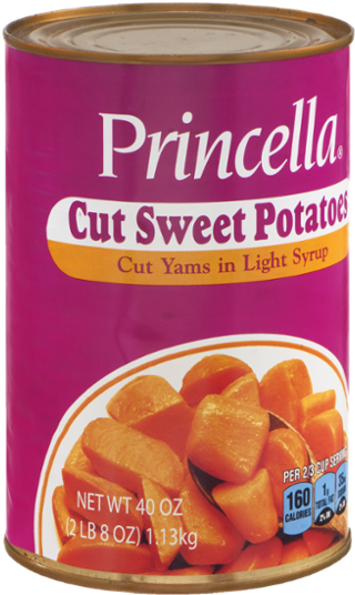 Princella Cut Sweet Potatoes Can PNG