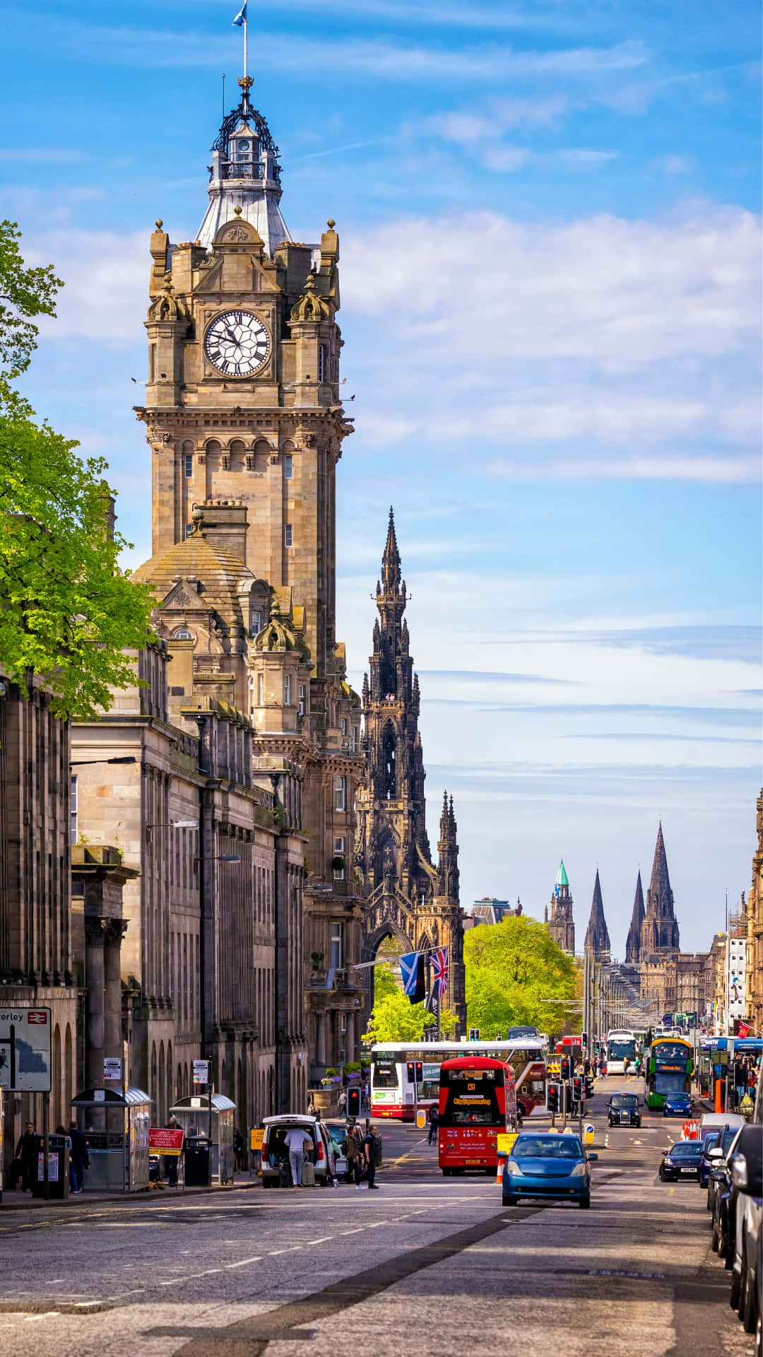 Princes Street Edinburgh Clock Tower Wallpaper