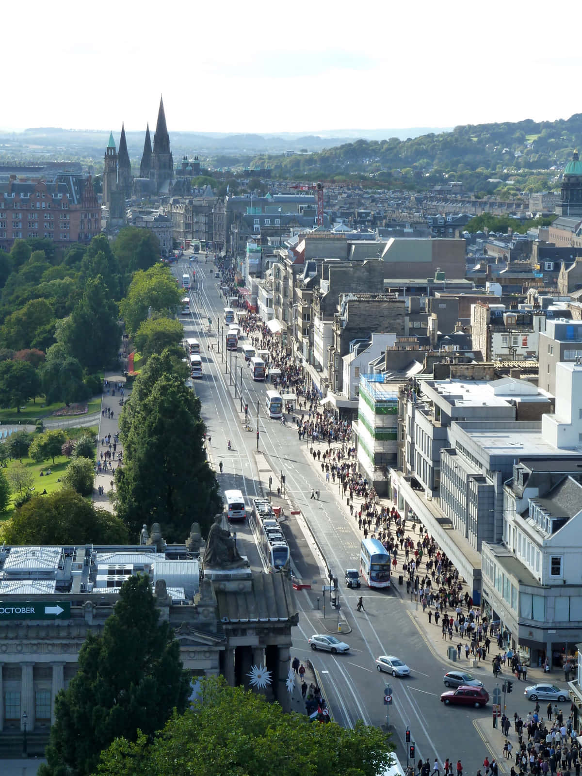 Princes Street Edinburgh View Wallpaper