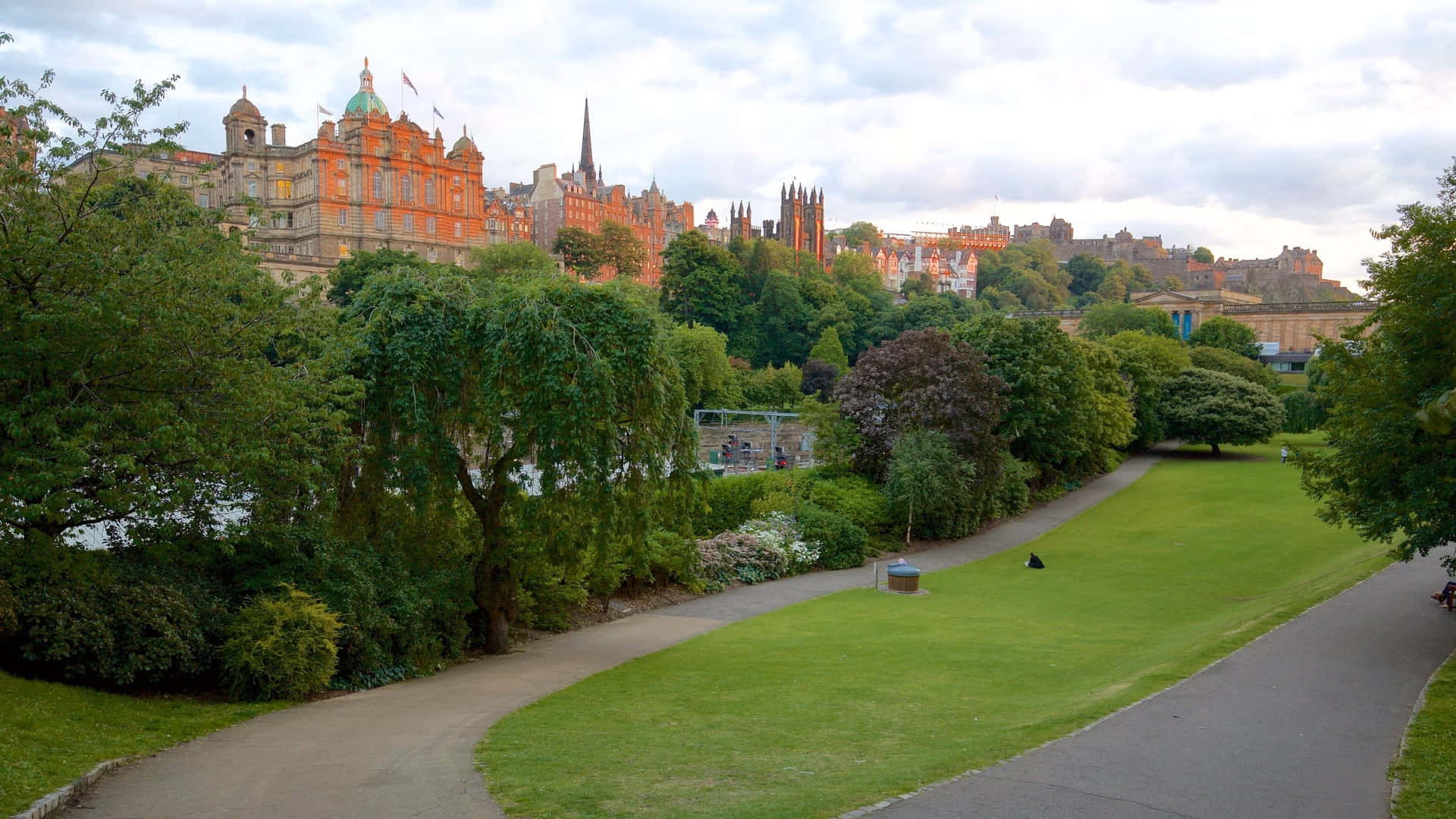 Princes Street Gardens Edinburgh Scotland Wallpaper