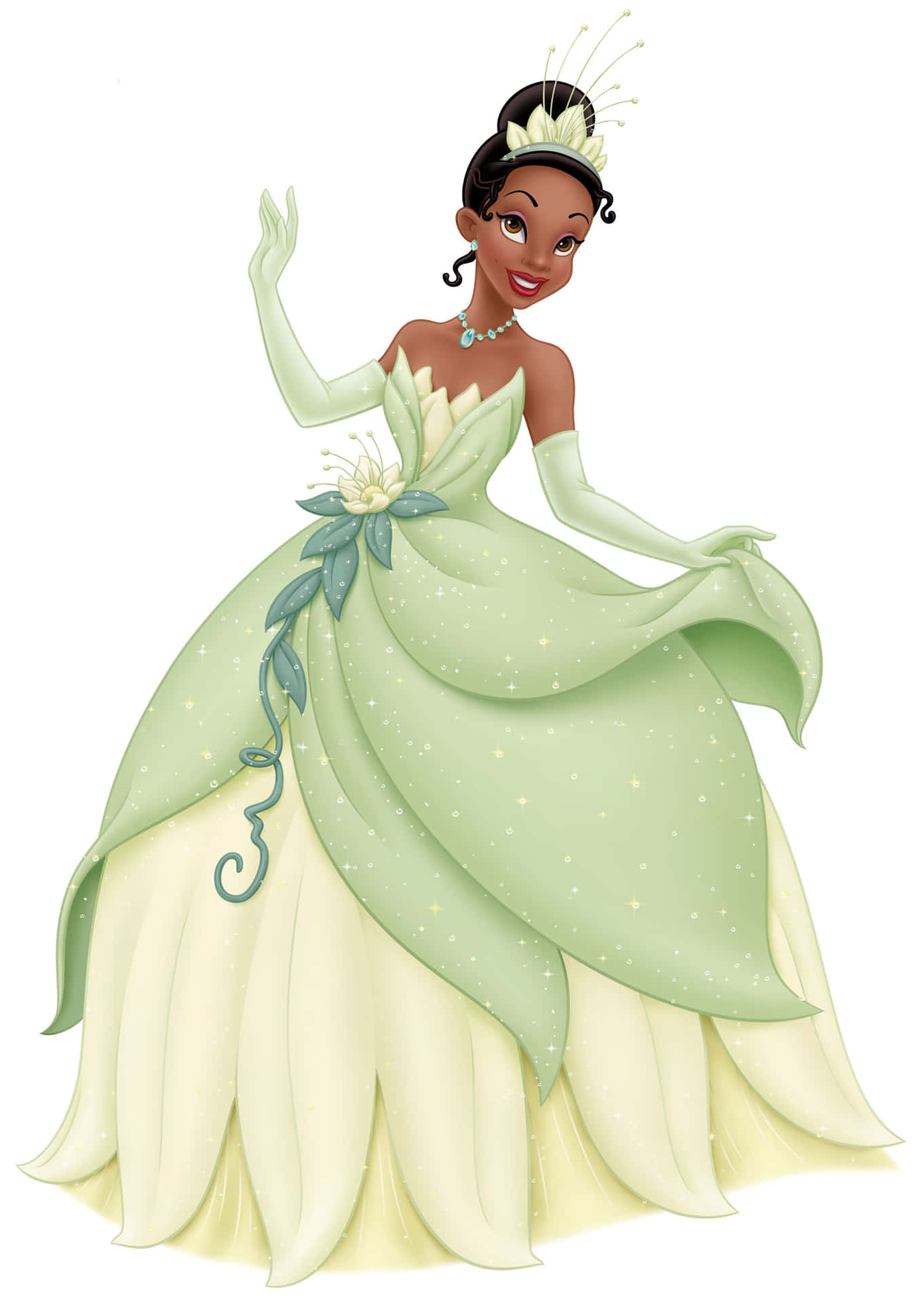 Princess Cinderella In Green Dress