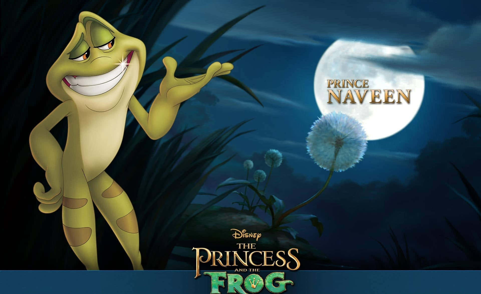 Disney'sälskvärda Prinsessa Tiana Och Hennes Bästa Vän, Den Älskvärda Grodan Naveen.