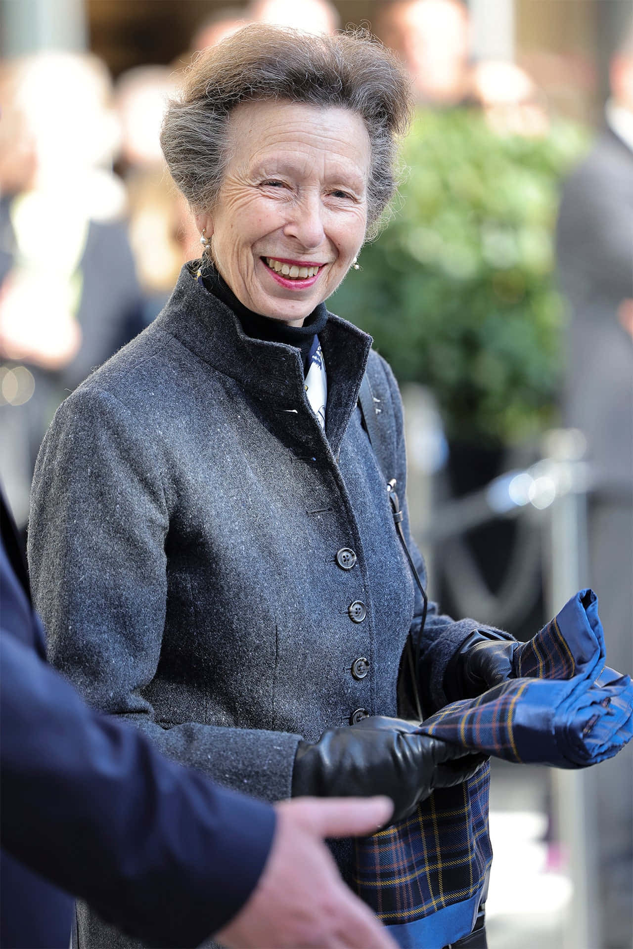 Princess Anne Sporting A Gray Outfit Wallpaper